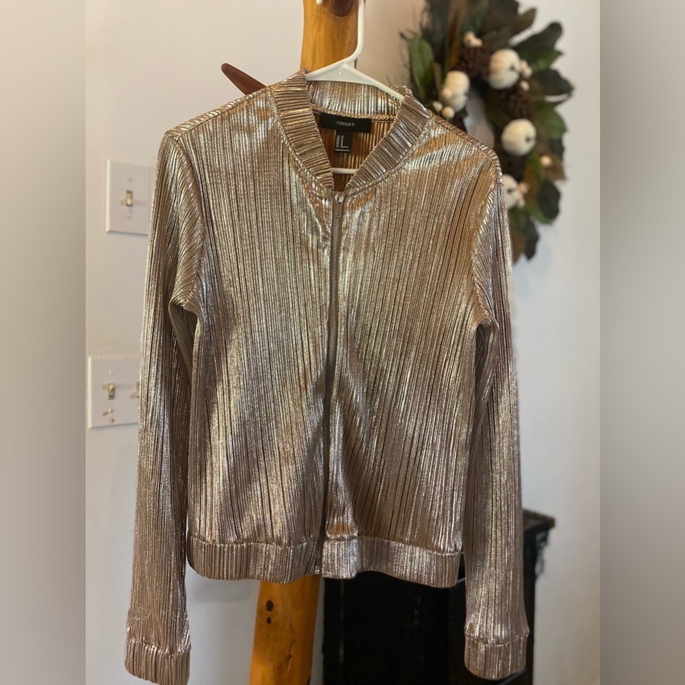 Lightweight gold Jacket, forever 21, women’s medium